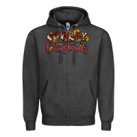 Charcoal Heather cowboy christmas Zipper Hoodie - FaDigitalArtStudio