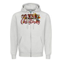 Dove Grey cowboy christmas Zipper Hoodie - FaDigitalArtStudio