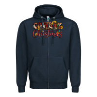 Navy cowboy christmas Zipper Hoodie - FaDigitalArtStudio