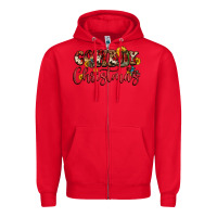 Red cowboy christmas Zipper Hoodie - FaDigitalArtStudio