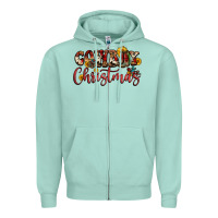 Seafoam cowboy christmas Zipper Hoodie - FaDigitalArtStudio
