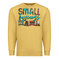 Antique Gold small business mama leopard turquoise aztec serape cowhide Premium Sweatshirt - Artiststas