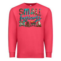 Cardinal small business mama leopard turquoise aztec serape cowhide Premium Sweatshirt - Artiststas