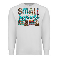 Dove Grey small business mama leopard turquoise aztec serape cowhide Premium Sweatshirt - Artiststas