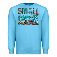 Ocean Blue small business mama leopard turquoise aztec serape cowhide Premium Sweatshirt - Artiststas
