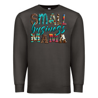 Smoke small business mama leopard turquoise aztec serape cowhide Premium Sweatshirt - Artiststas