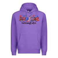 Purple 4th of july nursing administrator Premium Hoodie - NancyCooperArtShop