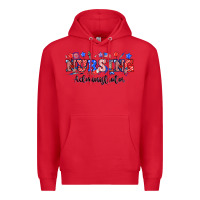 Red 4th of july nursing administrator Premium Hoodie - NancyCooperArtShop