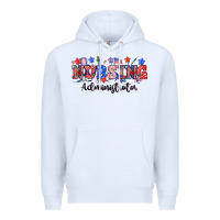 White 4th of july nursing administrator Premium Hoodie - NancyCooperArtShop