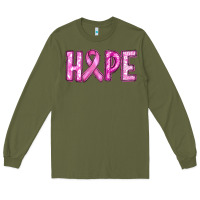 Army Green breast cancer hope Long Sleeve Tee - RanaPortraitStore