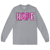 Heather Grey breast cancer hope Long Sleeve Tee - RanaPortraitStore