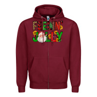 Burgundy feelin' jolly Zipper Hoodie - FaDigitalArtStudio