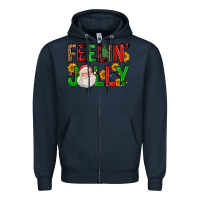 Navy feelin' jolly Zipper Hoodie - FaDigitalArtStudio