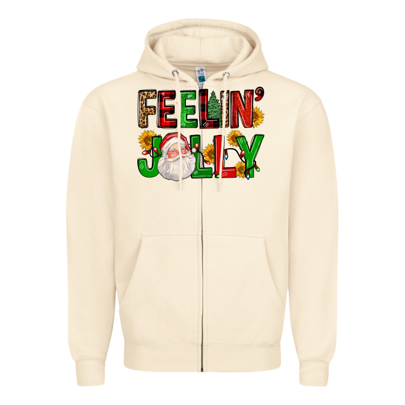Feelin' Jolly Zipper Hoodie by FaDigitalArtStudio | Teevron