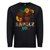 Black saddle up cowboy western sunflowers Premium Sweatshirt - Artiststas
