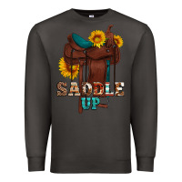 Smoke saddle up cowboy western sunflowers Premium Sweatshirt - Artiststas