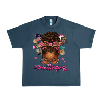 Midnight Navy small business afro messy bun Urban Heavy Tee - texasbilliewilder