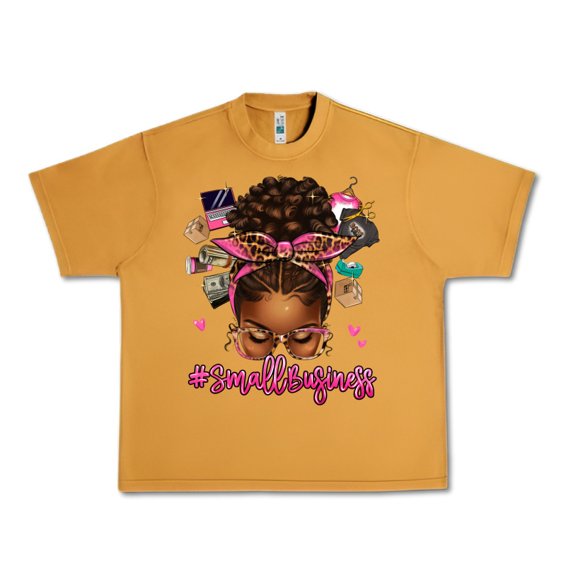 Small Business Afro Messy Bun Urban Heavy Tee by texasbilliewilder | Teevron
