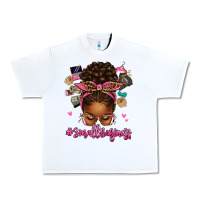 White small business afro messy bun Urban Heavy Tee - texasbilliewilder