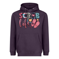 Plum scrub life Heavyweight Hoodie - BundleAndBundleShop