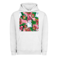 Pigment Lunar Rock cute snowman and gift box with leopard seamless pattern bbs Urban Hoodie - BundleAndBundleShop
