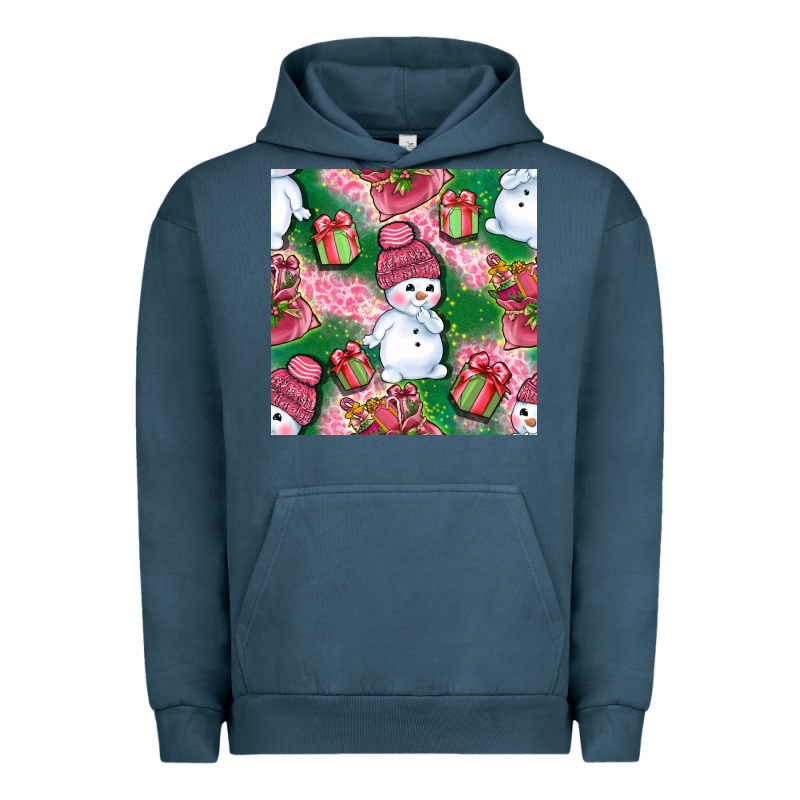 Cute Snowman And Gift Box With Leopard Seamless Pattern Bbs Urban Hoodie by BundleAndBundleShop | Teevron