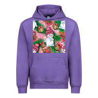 Tulip cute snowman and gift box with leopard seamless pattern bbs Urban Hoodie - BundleAndBundleShop