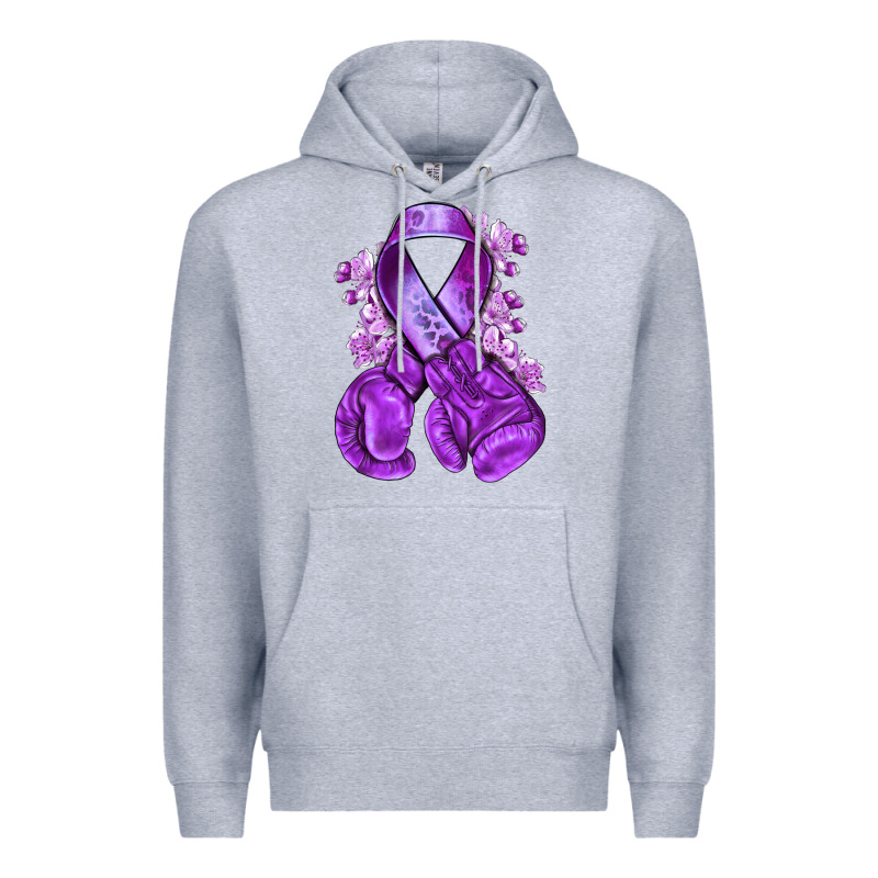 Domestic Violence Warrior Purple Ribbon Premium Hoodie by NancyCooperArtShop | Teevron
