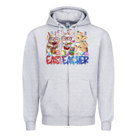 Heather Grey eastteacher Zipper Hoodie - RacoonDesign