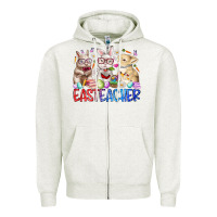 Oatmeal Heather eastteacher Zipper Hoodie - RacoonDesign