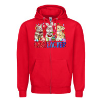 Red eastteacher Zipper Hoodie - RacoonDesign