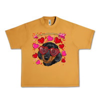Peanut Butter valentine's day  dachshund puppy Urban Heavy Tee - RanaPortraitStore