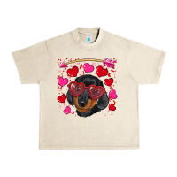 Sandshell valentine's day  dachshund puppy Urban Heavy Tee - RanaPortraitStore