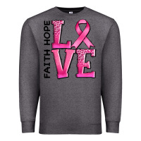 Charcoal Heather faith hope love Premium Sweatshirt - AdoDesignShop