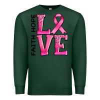Sports Green faith hope love Premium Sweatshirt - AdoDesignShop