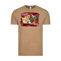 Vintage Coffee xoxo rooster and chicken Vintage Tee - RanaPortraitStore