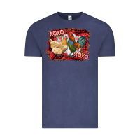 Vintage Denim xoxo rooster and chicken Vintage Tee - RanaPortraitStore