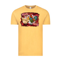 Vintage Mustard xoxo rooster and chicken Vintage Tee - RanaPortraitStore