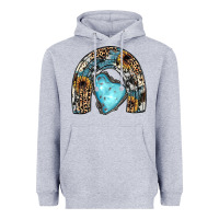 Heather Grey sunflower gemstone rainbow Heavyweight Hoodie - JahusDesignShop