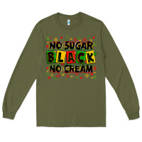 Army Green no sugar no cream black Long Sleeve Tee - Zillion Design Studio