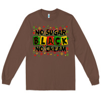 Chestnut no sugar no cream black Long Sleeve Tee - Zillion Design Studio