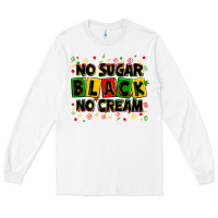 White no sugar no cream black Long Sleeve Tee - Zillion Design Studio