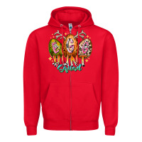 Red egg hunt squad Zipper Hoodie - RacoonDesign
