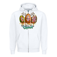 White egg hunt squad Zipper Hoodie - RacoonDesign