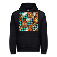 Black thanksgiving gnomies with leopard and tartan seamless pattern bbs Urban Hoodie - BundleAndBundleShop