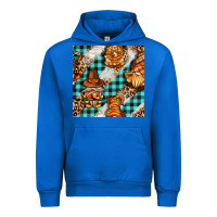 Cobalt thanksgiving gnomies with leopard and tartan seamless pattern bbs Urban Hoodie - BundleAndBundleShop