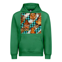 Emerald thanksgiving gnomies with leopard and tartan seamless pattern bbs Urban Hoodie - BundleAndBundleShop