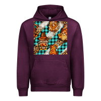 Mauve Wine thanksgiving gnomies with leopard and tartan seamless pattern bbs Urban Hoodie - BundleAndBundleShop