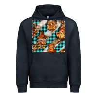 Navy thanksgiving gnomies with leopard and tartan seamless pattern bbs Urban Hoodie - BundleAndBundleShop