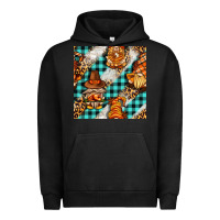 Pigment Black thanksgiving gnomies with leopard and tartan seamless pattern bbs Urban Hoodie - BundleAndBundleShop